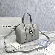 Givenchy Mini Antigona Bag Silver Leather 23 x 27 x 13 cm - 3