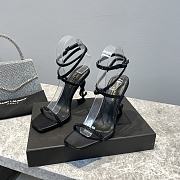YSL Opyum Crystal-Embellished Sandals Full Black - 1