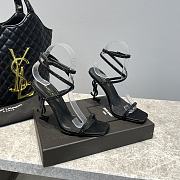 YSL Opyum Crystal-Embellished Sandals Full Black - 5