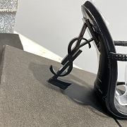 YSL Opyum Crystal-Embellished Sandals Full Black - 4