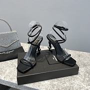 YSL Opyum Crystal-Embellished Sandals Full Black - 3