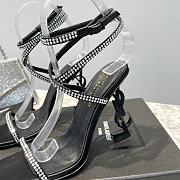 YSL Opyum Crystal-Embellished Sandals Black - 2