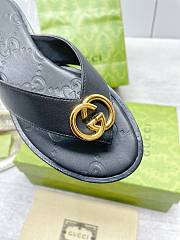 Gucci Women's Interlocking G Thong Sandal Black - 5