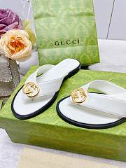 Gucci Women's Interlocking G Thong Sandal White - 4