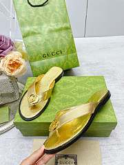 Gucci Women's Interlocking G Thong Sandal Golden - 3