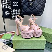 Gucci Women's Interlocking G Studs Sandal Pink - 1