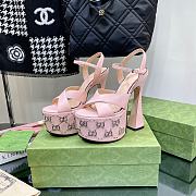 Gucci Women's Interlocking G Studs Sandal Pink - 4