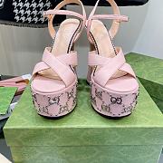 Gucci Women's Interlocking G Studs Sandal Pink - 3
