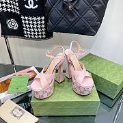 Gucci Women's Interlocking G Studs Sandal Pink - 2