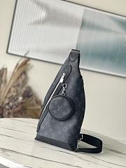 Louis Vuitton Duo Sling Bag Black Monogram Canvas & Taiga Leather M30936 - 1