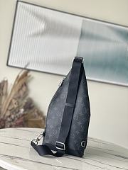 Louis Vuitton Duo Sling Bag Black Monogram Canvas & Taiga Leather M30936 - 5