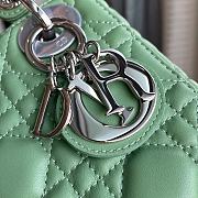 Dior Mini Lady Bag Green Lambskin Size 17 x 15 x 7 cm - 2