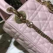 Dior Mini Lady Bag Powder Pink Lambskin Size 17 x 15 x 7 cm - 6