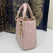 Dior Mini Lady Bag Blush Pink Lambskin Size 17 x 15 x 7 cm - 6