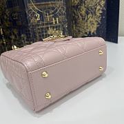 Dior Mini Lady Bag Blush Pink Lambskin Size 17 x 15 x 7 cm - 5