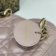 Dior Mini Lady Bag Blush Pink Lambskin Size 17 x 15 x 7 cm - 4