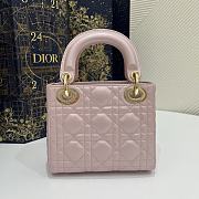 Dior Mini Lady Bag Blush Pink Lambskin Size 17 x 15 x 7 cm - 3