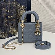 Dior Mini Lady Bag Cloud Blue Lambskin Size 17 x 15 x 7 cm - 1