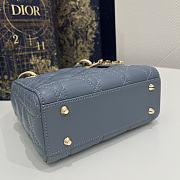 Dior Mini Lady Bag Cloud Blue Lambskin Size 17 x 15 x 7 cm - 4