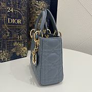 Dior Mini Lady Bag Cloud Blue Lambskin Size 17 x 15 x 7 cm - 3