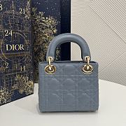 Dior Mini Lady Bag Cloud Blue Lambskin Size 17 x 15 x 7 cm - 2