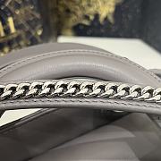 Dior Mini Lady Bag Gray Lambskin & Silver Hardware Size 17x15x7 cm - 6