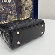 Dior Mini Lady Bag Black Lambskin Size 17 x 15 x 7 cm - 5