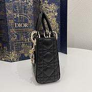 Dior Mini Lady Bag Black Lambskin Size 17 x 15 x 7 cm - 2