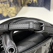 Dior Micro Lady Bag Black Cannage Calfskin with Diamond Motif 12x10x5 cm - 3