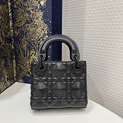 Dior Micro Lady Bag Black Cannage Calfskin with Diamond Motif 12x10x5 cm - 2