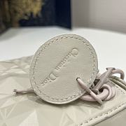 Dior Micro Lady Bag White Cannage Calfskin with Diamond Motif 12x10x5 cm - 4