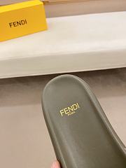 Fendi Feel Khaki Fabric Slides - 6