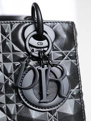 Dior Small Lady Bag Black Cannage Calfskin with Diamond Motif 20x16.5x8 cm - 3