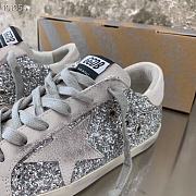 Golden Goose Superstar Distressed Glittered Leather Sneakers - 2