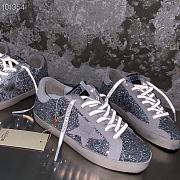  Golden Goose Superstar Distressed Glittered Leather Sneakers - 3
