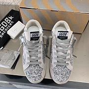  Golden Goose Superstar Distressed Glittered Leather Sneakers - 4