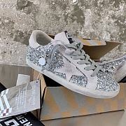  Golden Goose Superstar Distressed Glittered Leather Sneakers - 5