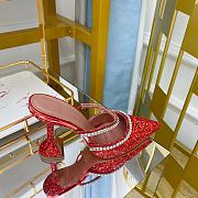 Amina Muaddi Gilda Mule Red Sequins - 2