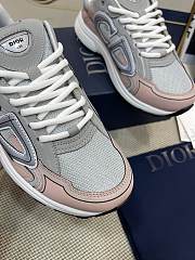 Dior B30 Sneaker Gray Mesh and Light Pink and Gray Technical Fabric - 5