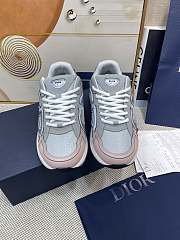 Dior B30 Sneaker Gray Mesh and Light Pink and Gray Technical Fabric - 4