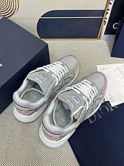 Dior B30 Sneaker Gray Mesh and Light Pink and Gray Technical Fabric - 2