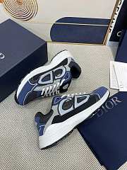 Dior B30 Sneaker Anthracite Gray Mesh and Black, Blue and Dior Gray Technical Fabric - 5