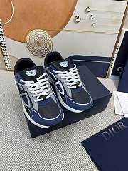 Dior B30 Sneaker Anthracite Gray Mesh and Black, Blue and Dior Gray Technical Fabric - 4