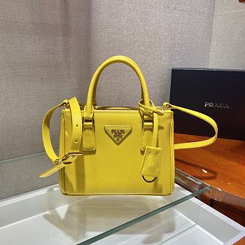 Prada Galleria Saffiano Leather Mini-Bag Yellow size 20x15x9.5 cm