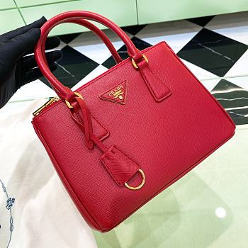 Prada Galleria Saffiano Leather Small Bag Red size 24.5x16.5x11 cm