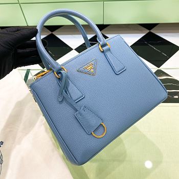Prada Galleria Saffiano Leather Small Bag Cloud Blue size 24.5x16.5x11 cm