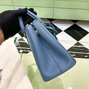 Prada Galleria Saffiano Leather Small Bag Cloud Blue size 24.5x16.5x11 cm - 6