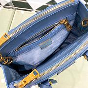 Prada Galleria Saffiano Leather Small Bag Cloud Blue size 24.5x16.5x11 cm - 3