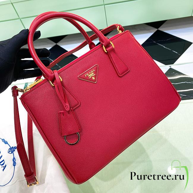 Prada Galleria Saffiano Leather Medium Bag Red size 28x12x19.5 cm - 1