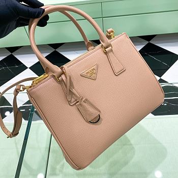 Prada Galleria Saffiano Leather Medium Bag Beige size 28x12x19.5 cm